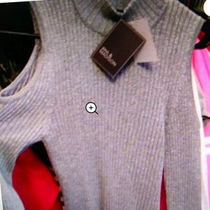 Cold shoulder sweater
